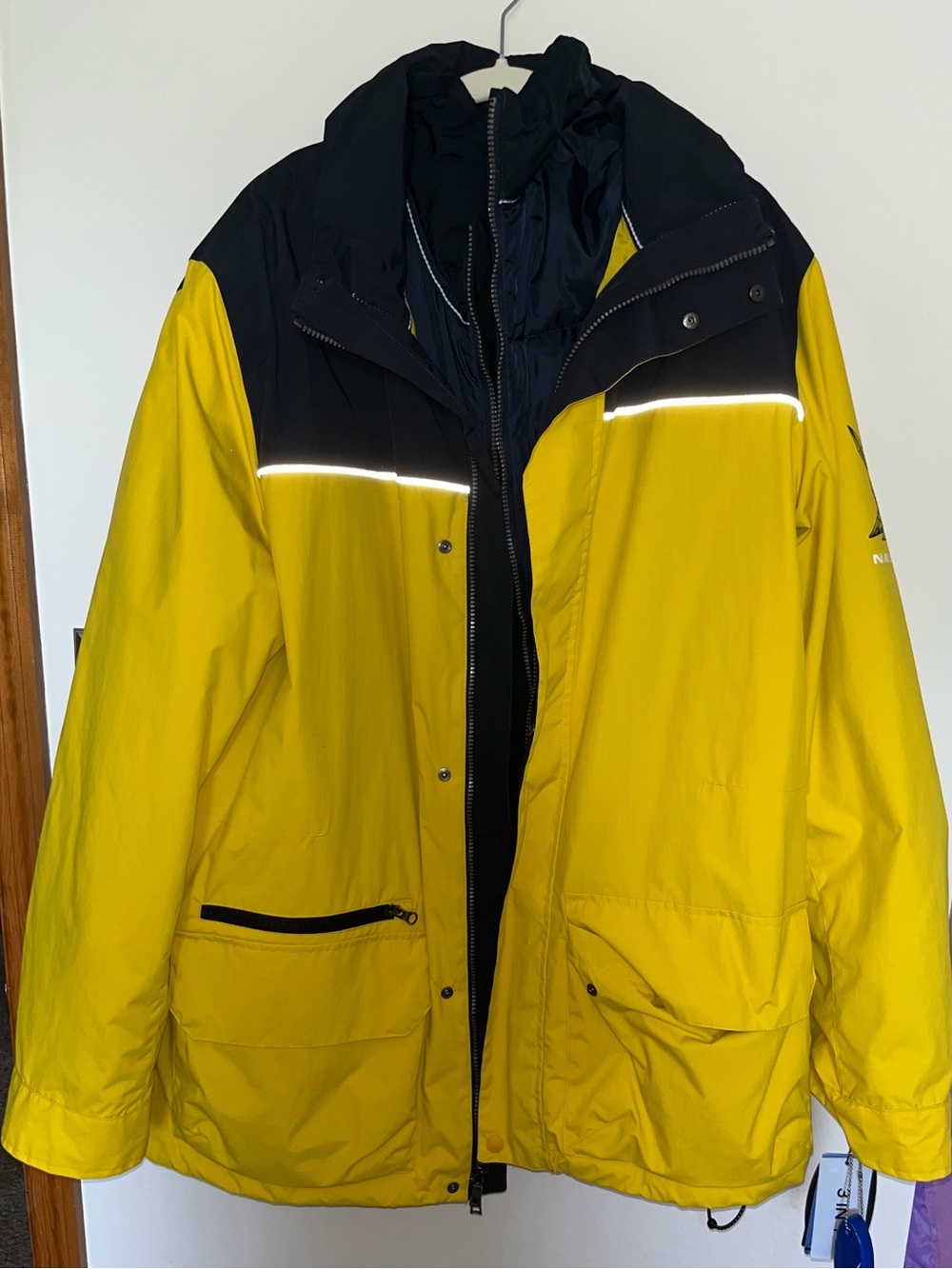 Nautica Black Jacket with Cream Trim 
3 in 1 water resistant